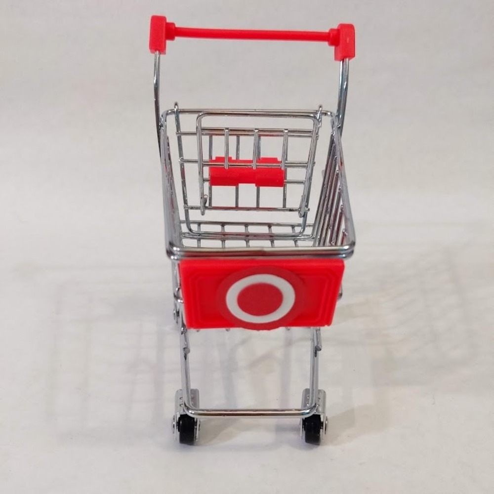 Replica Target Mini Shopping Cart Desk Top Toy Barbie Dolls Size Bulseye Logo - Picture 6 of 11